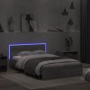 Rám postele s čelem a LED osvětlením 120 x 190 cm [3207637] (Barva Bílá)