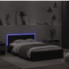 Rám postele s čelem a LED osvětlením 120 x 190 cm [3207637] (Barva Bílá)