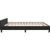 Rám postele s čelem 180x200 cm samet [3126015] (Barva Černá)