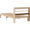 Rám postele s čelem 75 x 190 cm masivní borovice [3306772] (Barva Přírodní)