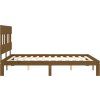 Rám postele s čelem King Size masivní dřevo [3193605] (Barva Černá)