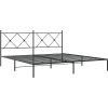 Kovový rám postele s čelem 183 x 213 cm [376507] (Barva Černá)
