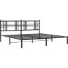 Kovový rám postele s čelem 200 x 200 cm [376331] (Barva Černá)