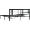 Kovový rám postele s čelem 200 x 200 cm [376331] (Barva Černá)