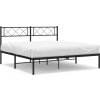 Kovový rám postele s čelem 140 x 190 cm [372277] (Barva Černá)