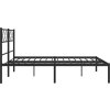 Kovový rám postele s čelem 140 x 190 cm [372277] (Barva Černá)