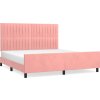 Rám postele s čelem 180x200 cm samet [3125896] (Barva Růžová)
