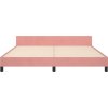 Rám postele s čelem 180x200 cm samet [3125896] (Barva Růžová)