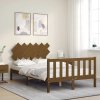 Rám postele s čelem Small Double masivní dřevo [3193438] (Barva Šedá)