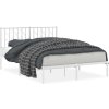 Kovový rám postele s čelem 135 x 190 cm [374436] (Barva Černá)