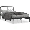 Kovový rám postele s čelem 120 x 190 cm [377114] (Barva Černá)