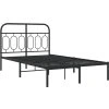 Kovový rám postele s čelem 120 x 190 cm [377114] (Barva Černá)