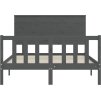 Rám postele s čelem Small Double masivní dřevo [3193375] (Barva Černá)