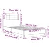 Rám postele s čelem 90 x 200 cm kompozitní dřevo [3209945] (Barva Šedá sonoma)