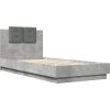 Rám postele s čelem 90 x 200 cm kompozitní dřevo [3209945] (Barva Šedá sonoma)
