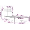 Rám postele s čelem 90 x 200 cm kompozitní dřevo [3209945] (Barva Šedá sonoma)