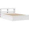 Rám postele s čelem 140 x 190 cm masivní borovice [3306355] (Barva Bílá)