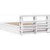 Rám postele s čelem 140 x 190 cm masivní borovice [3306355] (Barva Bílá)