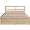 Rám postele s čelem 120 x 190 cm masivní borovice [3306362] (Barva Voskově hnědá)