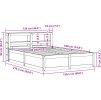 Rám postele s čelem 120 x 190 cm masivní borovice [3306362] (Barva Voskově hnědá)