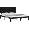 Rám postele s čelem King Size masivní dřevo [3193670] (Barva Černá)