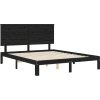 Rám postele s čelem King Size masivní dřevo [3193670] (Barva Černá)