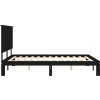 Rám postele s čelem King Size masivní dřevo [3193670] (Barva Černá)