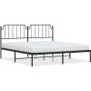 Kovový rám postele s čelem 160 x 200 cm [373890] (Barva Černá)