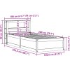 Rám postele s čelem 100 x 200 cm masivní borové dřevo [3306348] (Barva Přírodní)