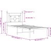 Kovový rám postele s čelem 80 x 200 cm [374379] (Barva Bílá)