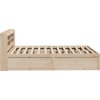 Rám postele s čelem 140 x 190 cm masivní borovice [3307095] (Barva Přírodní)