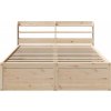 Rám postele s čelem 150x200 cm masivní borovice [3307081] (Barva Bílá)