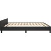 Rám postele s čelem 160x200 cm umělá kůže [3125461] (Barva Šedá)