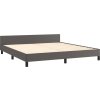 Rám postele s čelem 160x200 cm umělá kůže [3125461] (Barva Šedá)