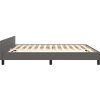 Rám postele s čelem 160x200 cm umělá kůže [3125461] (Barva Šedá)