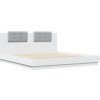 Rám postele s čelem a LED osvětlením 160x200 cm [3209996] (Barva Bílá)