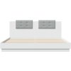 Rám postele s čelem a LED osvětlením 160x200 cm [3209996] (Barva Bílá)
