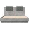 Rám postele s čelem a LED osvětlením 150x200 cm [3210006] (Barva Betonová šedá)