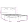 Kovový rám postele s čelem 120 x 190 cm [355460] (Barva Černá)