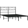 Kovový rám postele s čelem 120 x 190 cm [355460] (Barva Černá)