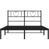 Kovový rám postele s čelem 120 x 190 cm [355460] (Barva Černá)