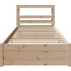 Rám postele s čelem 75 x 190 cm masivní borovice [3305979] (Barva Hnědá)