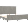 Rám postele s čelem 180x200 cm samet [3125648] (Barva Tmavě šedá)