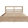 Rám postele s čelem 150x200 cm masivní borovice [3305998] (Barva Bílá)