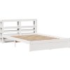 Rám postele s čelem 150x200 cm masivní borovice [3305998] (Barva Bílá)