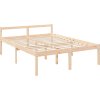 Postel s čelem pro seniory 160x200 cm masivní dřevo [3195427] (Barva Bílá)