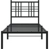 Kovový rám postele s čelem 80 x 200 cm [376315] (Barva Černá)