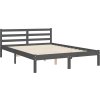 Rám postele s čelem Small Double masivní dřevo [3195195] (Barva Černá)