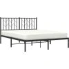 Kovový rám postele s čelem 140 x 200 cm [374487] (Barva Bílá)