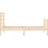 Rám postele s čelem Single masivní dřevo [3192849] (Barva medová hnědá)